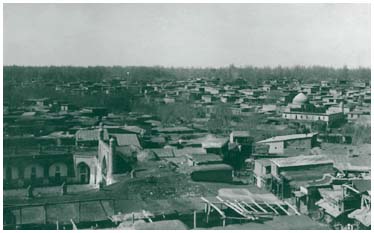 Панорама старого города, снятая с купола мечети Ходжи Ахрара
