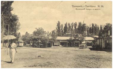 Look of the area of Theatre Square at the beginning of 20 century